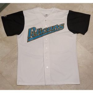 VTG Pelicans AIS Minor Leage Baseball MiLB Jersey Sewn Game Worn? XL